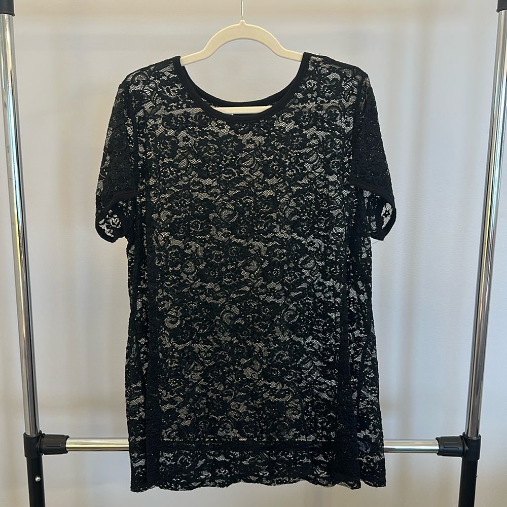 Torrid Sheer Lace Shirt